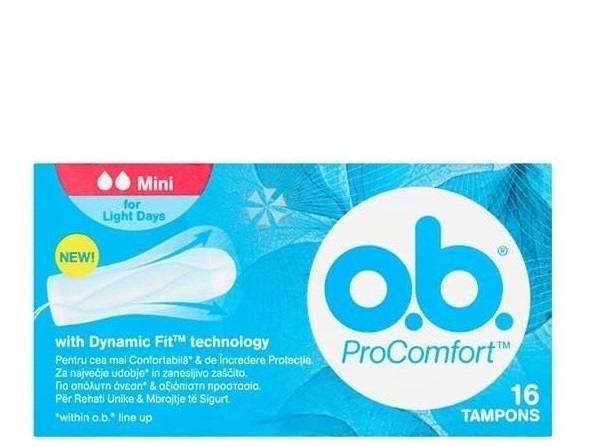 o.b. ProComfort Mini ტამპონი 2 წვეთიანი