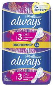Always Super Platinum ჰიგიენური საფენი 5 წვეთიანი