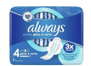 Always Ultra Night ჰიგიენური საფენი 6 წვეთიანი