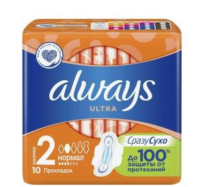 Always Ultra Normal ჰიგიენური საფენი 4 წვეთიანი
