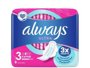 Always Ultra Super ჰიგიენური საფენი 5 წვეთიანი
