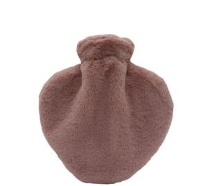 Aroma Home ცხელი წყლის ბოთლი ბეწვის საფარით Pink Heart