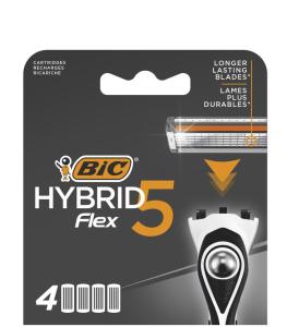 BIC Men Hybrid Flex 5 საპარსი პირი, 4 ცალი