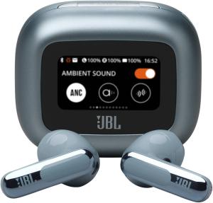 JBL Live Flex 3 True Wireless Noise Cancelling Earphones With Screen Blue