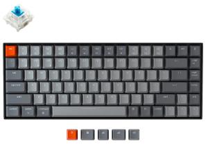 Keychron K2 84 Key Gateron White LED Blue Switch Keyboard Black