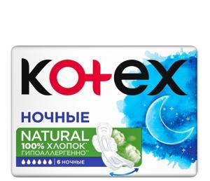 Kotex Natural ჰიგიენური საფენი 6 წვეთიანი
