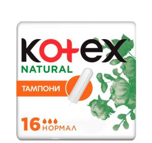 Kotex Natural ტამპონი 3 წვეთიანი