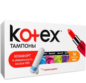 Kotex Normal ტამპონი 3 წვეთიანი