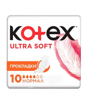 Kotex Ultra-Soft Normal ჰიგიენური საფენი 4 წვეთიანი