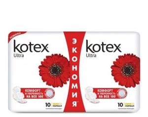 Kotex Ultra Normal ჰიგიენური საფენი 4 წვეთიანი