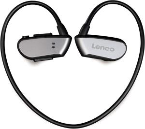 Lenco BTX-860BK 2-in-1 Waterproof Bluetooth Headset with Built-in MP3 Player Black