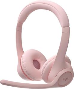 Logitech Zone 300 Wireless Bluetooth Headset with Noise-Canceling Microphone Rose