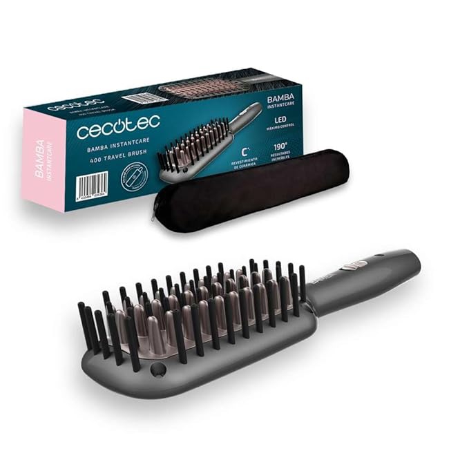 თმის უთო Cecotec 3436 InstantCare 400 Straightening Brush Gray/Pink