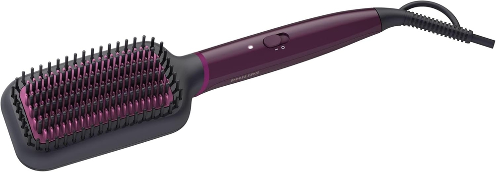 თმის უთო Philips BHH730/03 Heated Straightening Brush Black/Purple