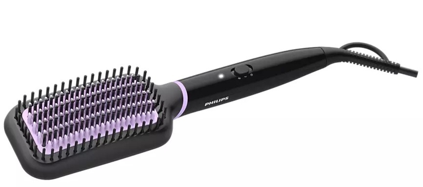 თმის უთო Philips BHH880/00 Heated Straightening Brush Black/Purple