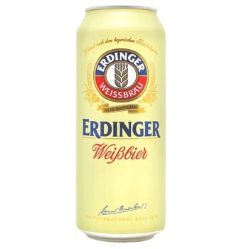 Erdinger, ხორბლის ელი, გაუფილტრავი ლუდი, 500 მლ.