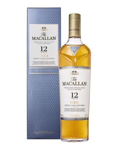 The Macallan, ერთალაოიანი სკოტჩი, სამი კასრი, 12-წლიანი დაძველებით, 700 მლ.