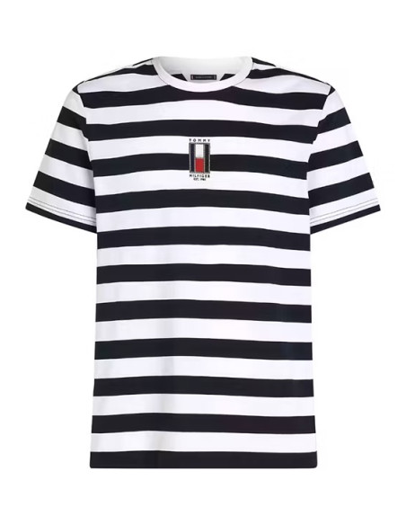 მაისური Tommy Hilfiger - VERTICAL FLAG STRIPE TEE