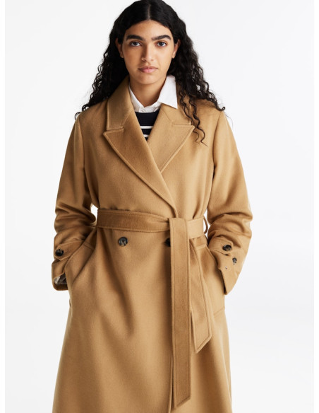 ქურთუკი Tommy Hilfiger - REG WOOL BLEND DB BELTED COAT