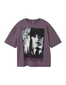 მაისური NAME IT - NKFADMA WEDNESDAY SS RLX TOP BOX SKY