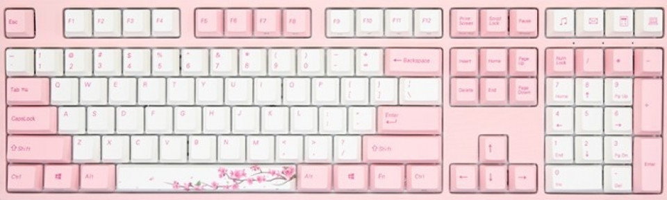 Varmilo Keyboard  VEM87 Sakura R1 EC V2 Rose Mechanical Keyboard