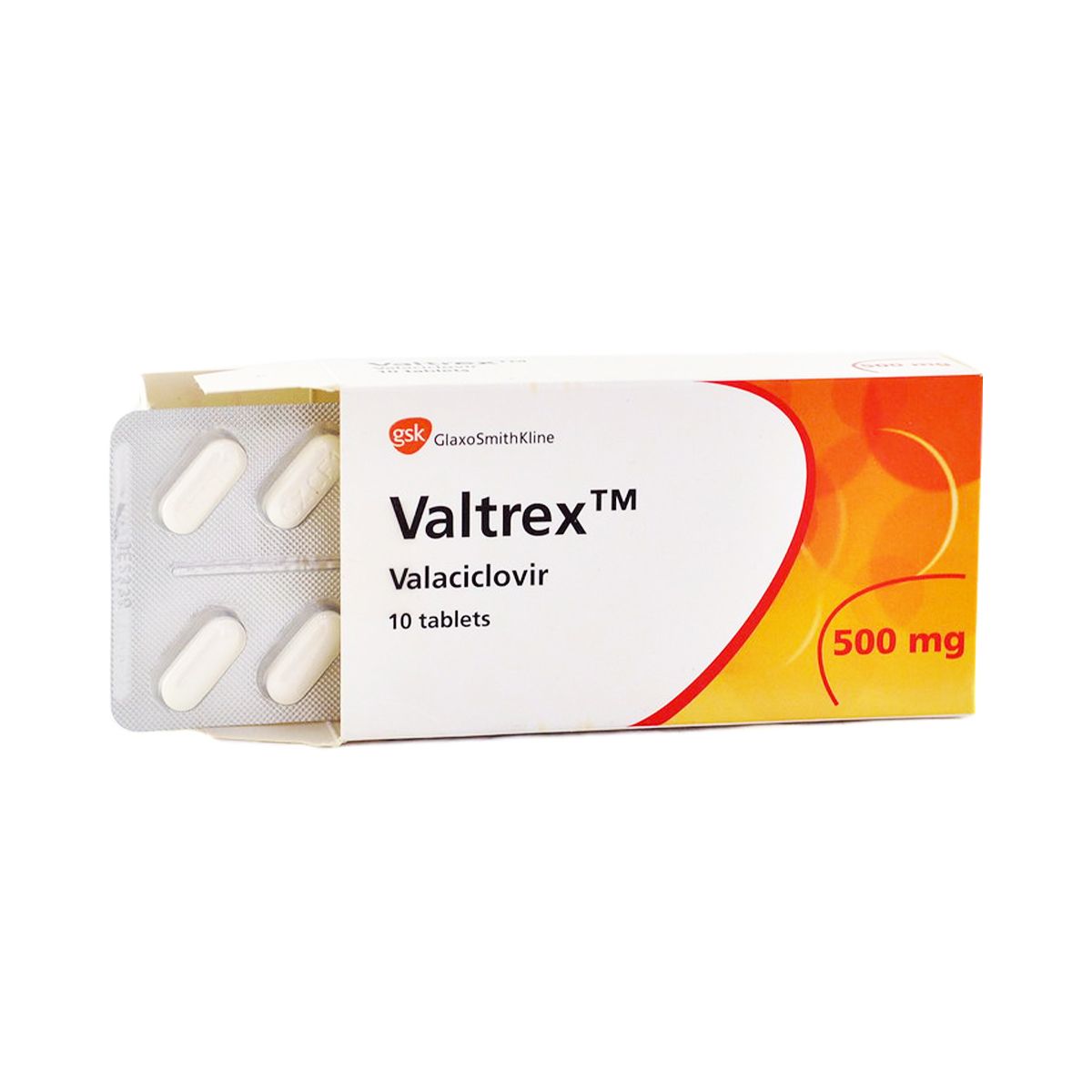 Valtrex - ვალტრექსი 500მგ 10 ტაბლეტი