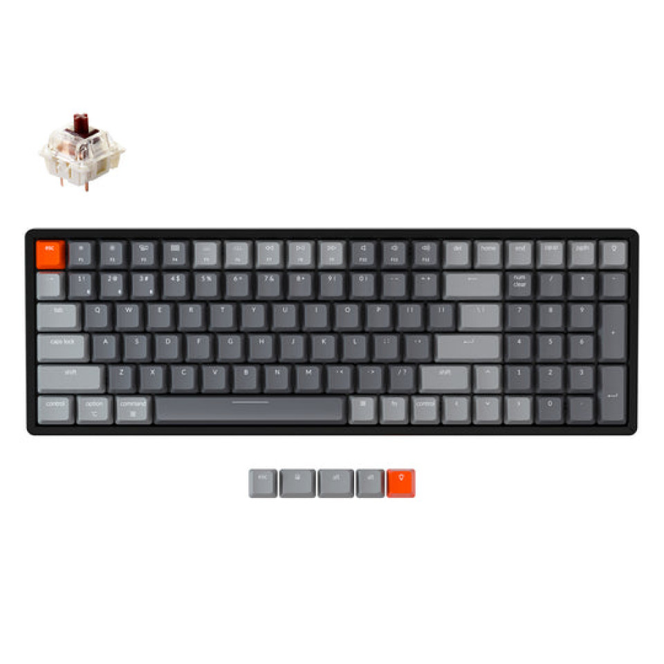 Keychron K4 100 Key Aluminum Frame Hot-Swap Gateron   RGB Brown