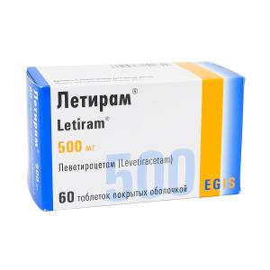 Letiram - ლეტირამი 500მგ 60 ტაბლეტი