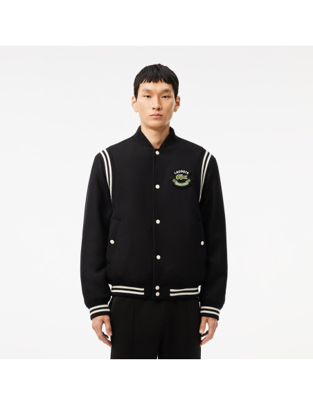 კაცის ქურთუკი Lacoste - Wool Contrast Badge Varsity Jacket