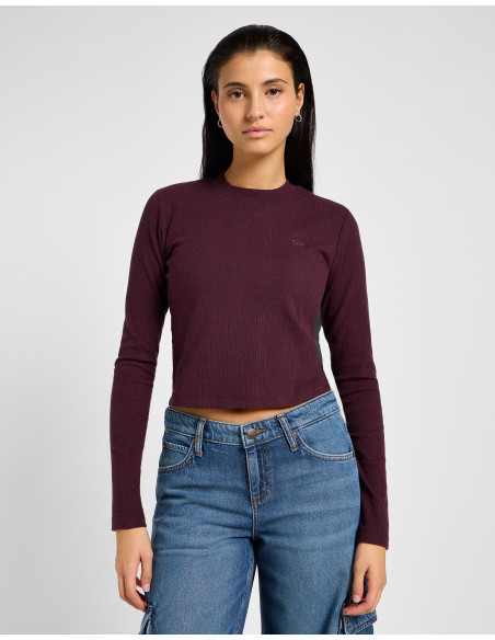 მაისურები Lee - LS CROPPED RIB TEE