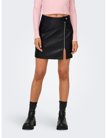 ქვედაბოლო ONLY - ONLMANILLA FAUX LEATHER SKIRT OTW