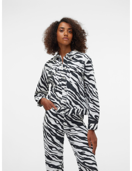 ქურთუკი Vero Moda - VMBELLIE LS ZEBRA JACKET BLACK-WHITE