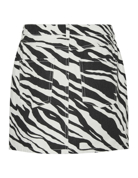 ქვედაბოლო Vero Moda - VMZELLA HR SHORT ZEBRA SKIRT BLACK-WHITE