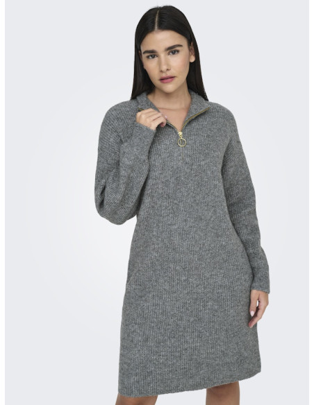 კაბა ONLY - ONLTOKYO L/S ZIP DRESS KNT