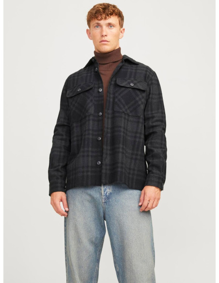 პერანგი Jack&Jones - JPRRAYMOND MELANGE CHECK LS OVERSHIRT SN