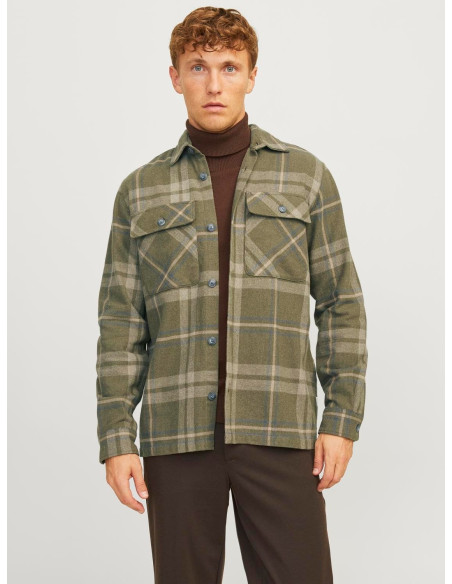 პერანგი Jack&Jones - JPRRAYMOND MELANGE CHECK LS OVERSHIRT SN