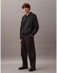 შარვალი CALVIN KLEIN STUDIO - STRAIGHT WOOL PLEATED TROUSER