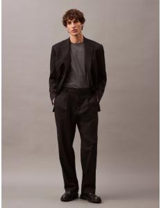 შარვალი CALVIN KLEIN STUDIO - STRAIGHT WOOL PLEATED TROUSER