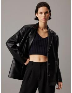 პიჯაკი CALVIN KLEIN - FAUX LEATHER BLAZER