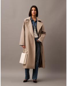 ქურთუკი CALVIN KLEIN STUDIO - WOOL TWILL TRENCH COAT