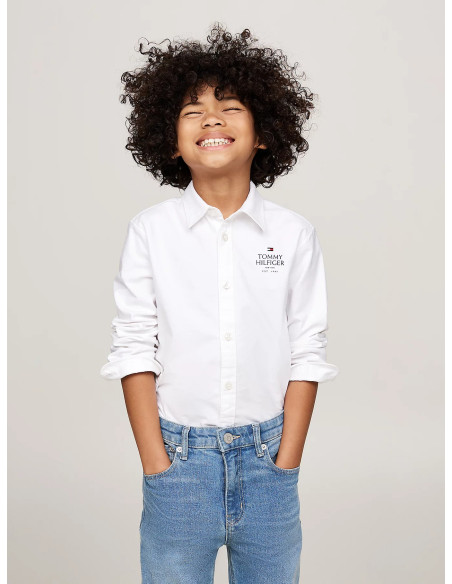 ბავშვის პერანგი/ბლუზი TOMMY HILFIGER - TH LOGO REG OXF SHIRT LS