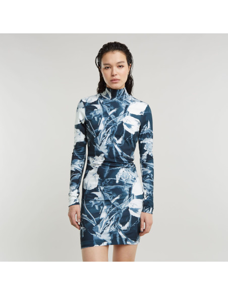 კაბა G-Star Raw - Printed slim dress l\s wmn