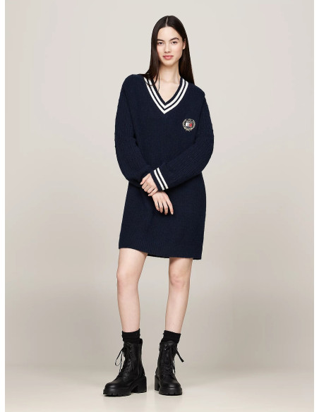 კაბა Tommy Jeans - TJW CREST SWEATER DRESS