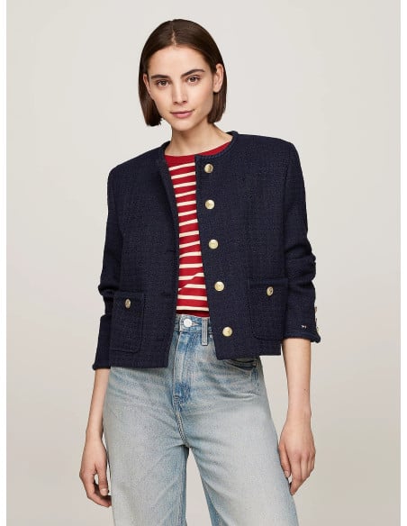 პიჯაკი Tommy Hilfiger - TWEED CREW NECK JACKET