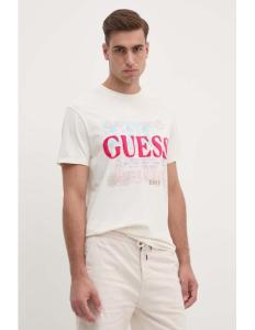 მაისური GUESS - SS BSC WORLD STAMPS LOGO TEE