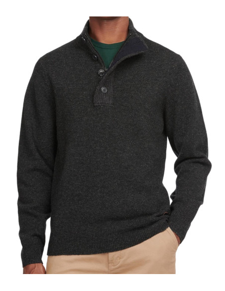 კაცის სვიტერი Barbour - barbour essential patch half zip knitted jumper