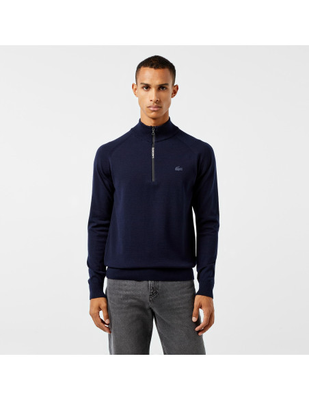 კაცის სვიტერი Lacoste - Lacoste Men's Regular Fit Half Zipper Sweater
