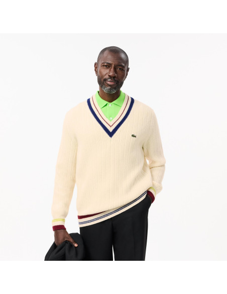 კაცის სვიტერი Lacoste - Lacoste Men's Regular Fit Half Zipper Sweater