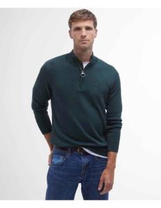 კაცის სვიტერი Barbour - barbour pima cotton half zip knitted jumper