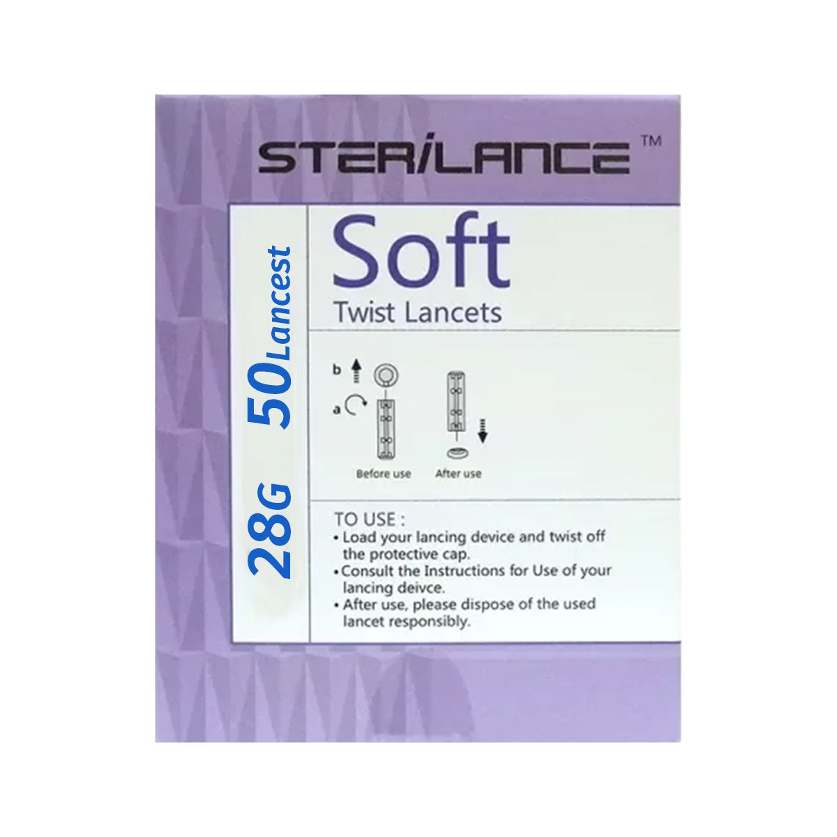 ლანცეტი Sterilance Soft 28G 50 ცალი